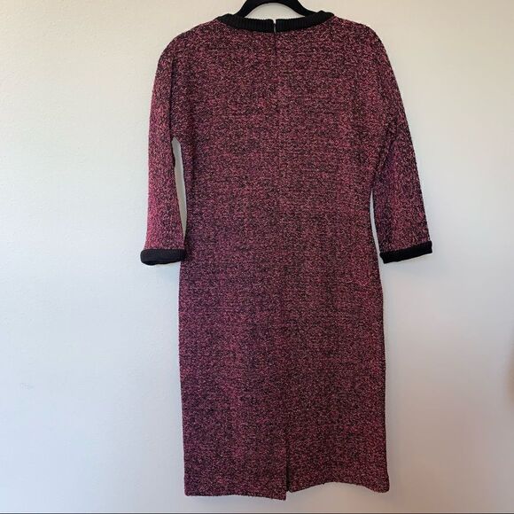 VICKYTIEL Tweed 3/4 Sleeve Straight Sheath Dress - Picture 6 of 8